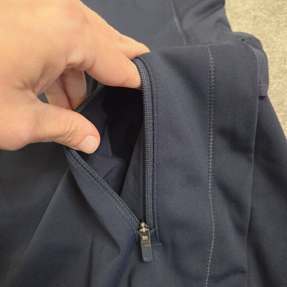 Athleta Skort Womens 1X Blue Fairway GolfSkort 18 Zip Pockets Built-in Shorts - Picture 8 of 12